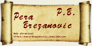 Pera Brezanović vizit kartica